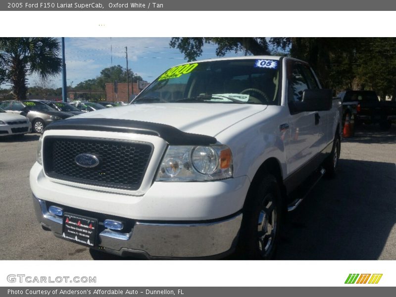 Oxford White / Tan 2005 Ford F150 Lariat SuperCab
