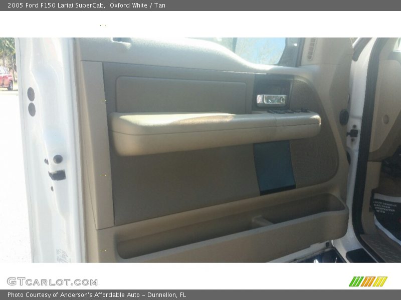 Oxford White / Tan 2005 Ford F150 Lariat SuperCab