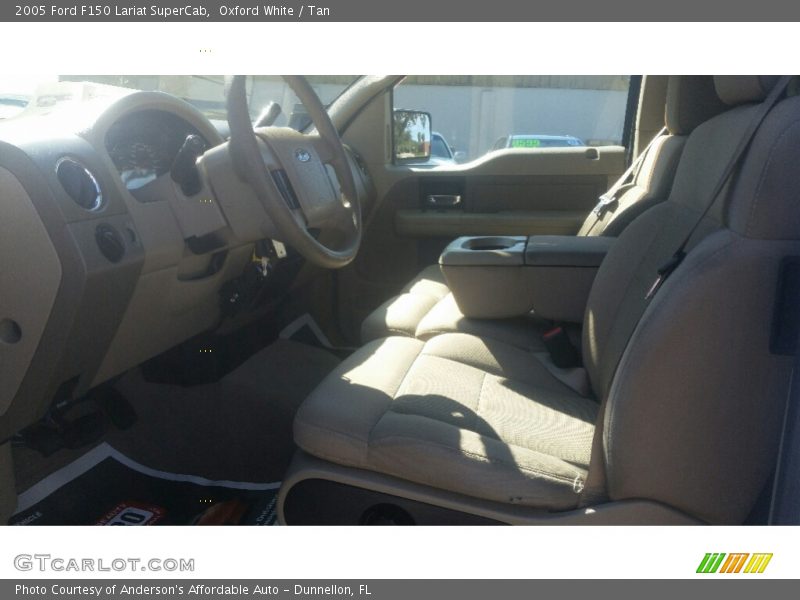 Oxford White / Tan 2005 Ford F150 Lariat SuperCab