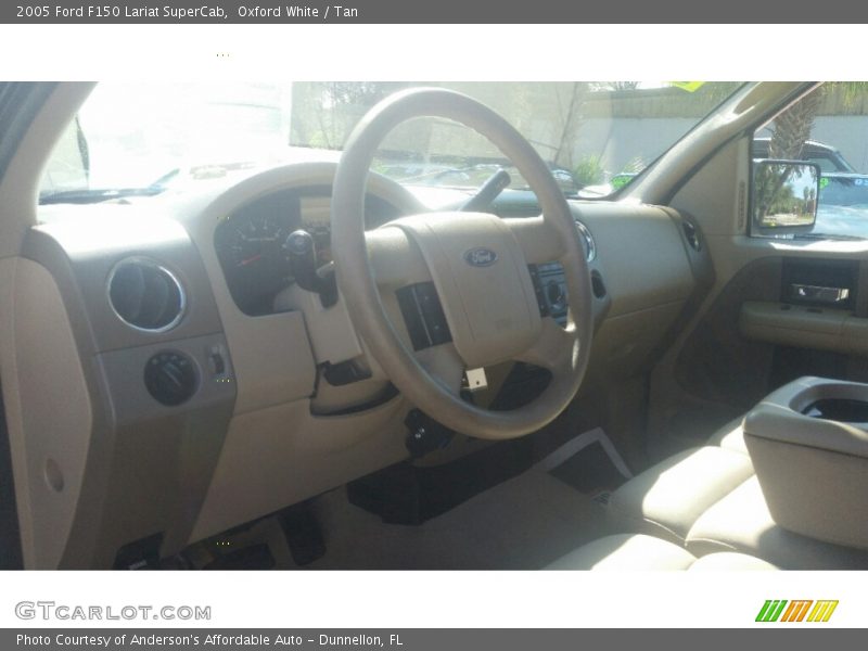 Oxford White / Tan 2005 Ford F150 Lariat SuperCab