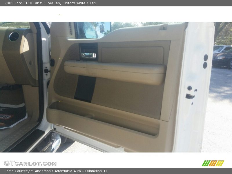 Oxford White / Tan 2005 Ford F150 Lariat SuperCab