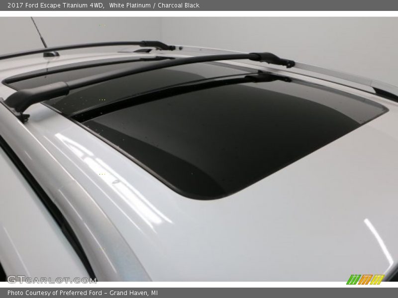 White Platinum / Charcoal Black 2017 Ford Escape Titanium 4WD