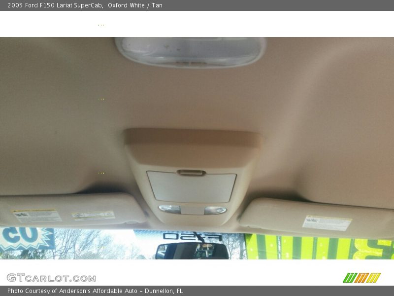 Oxford White / Tan 2005 Ford F150 Lariat SuperCab