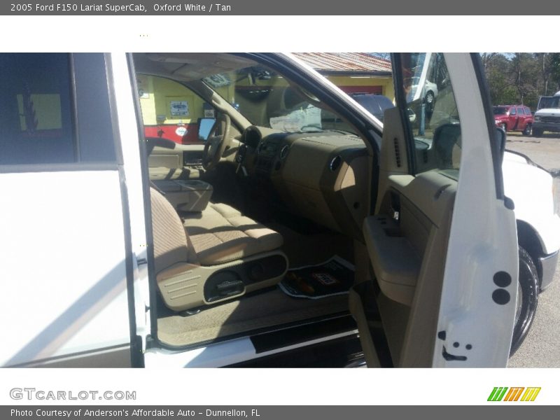 Oxford White / Tan 2005 Ford F150 Lariat SuperCab