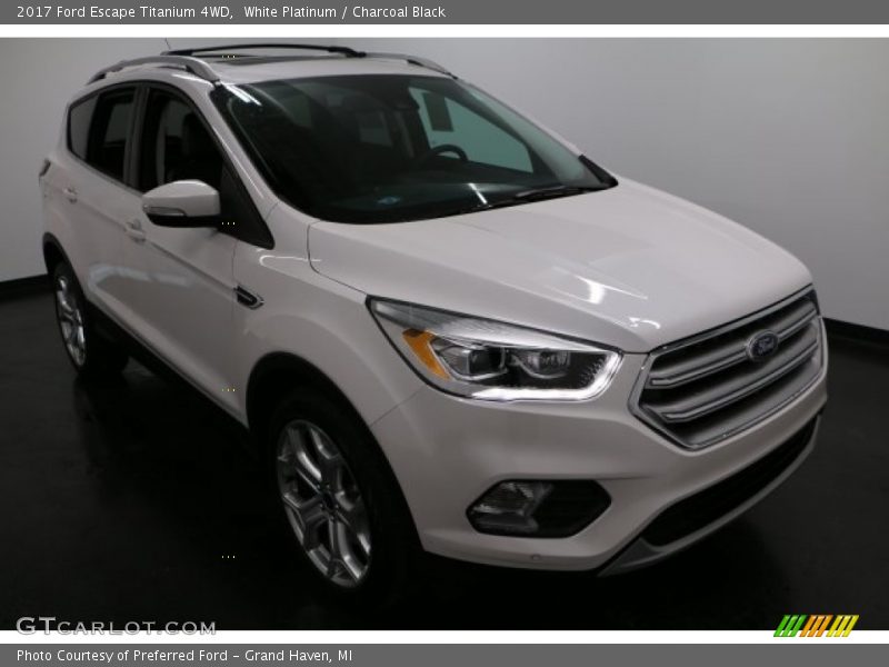 White Platinum / Charcoal Black 2017 Ford Escape Titanium 4WD