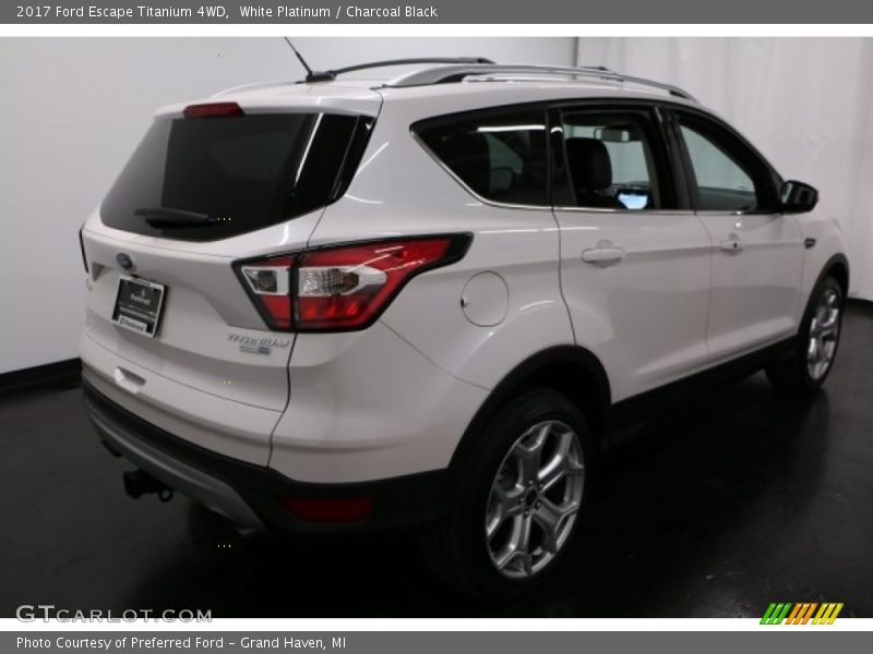 White Platinum / Charcoal Black 2017 Ford Escape Titanium 4WD