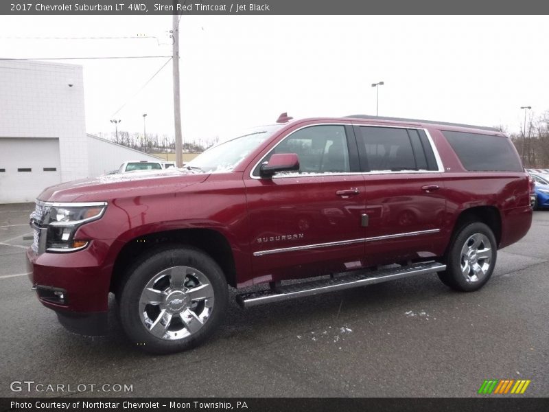Siren Red Tintcoat / Jet Black 2017 Chevrolet Suburban LT 4WD