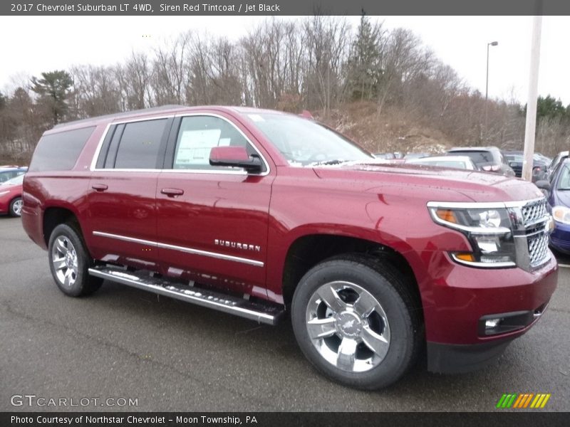 Siren Red Tintcoat / Jet Black 2017 Chevrolet Suburban LT 4WD