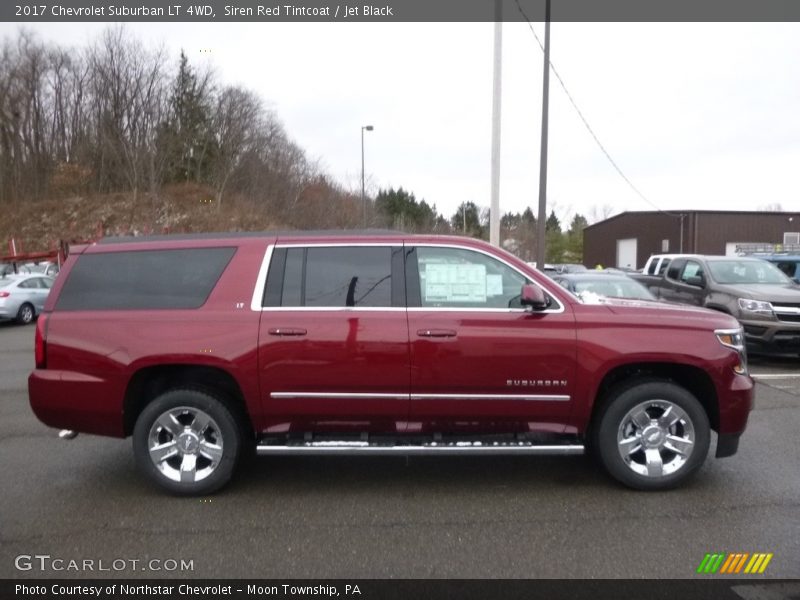 Siren Red Tintcoat / Jet Black 2017 Chevrolet Suburban LT 4WD