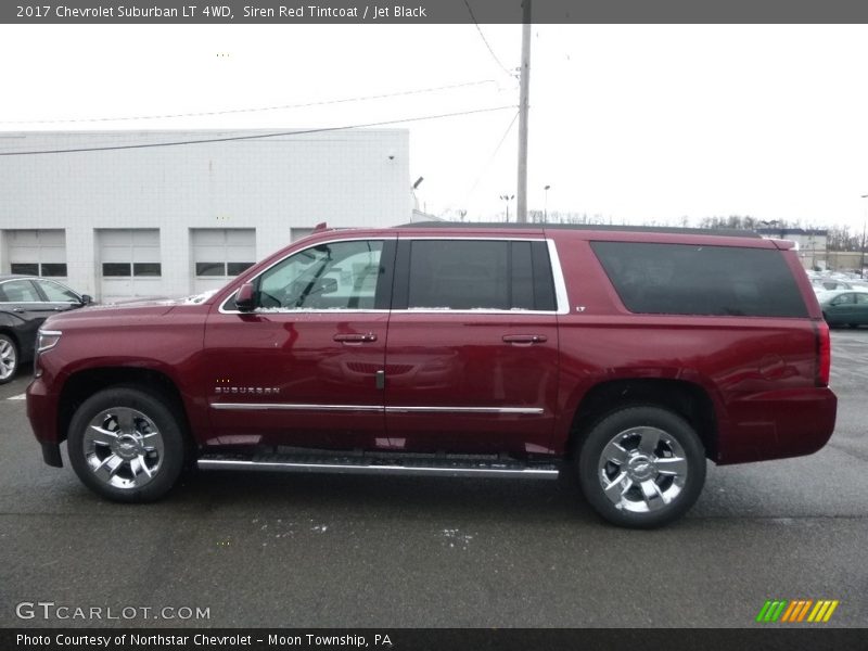 Siren Red Tintcoat / Jet Black 2017 Chevrolet Suburban LT 4WD