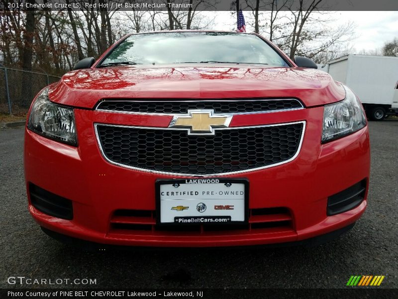 Red Hot / Jet Black/Medium Titanium 2014 Chevrolet Cruze LS