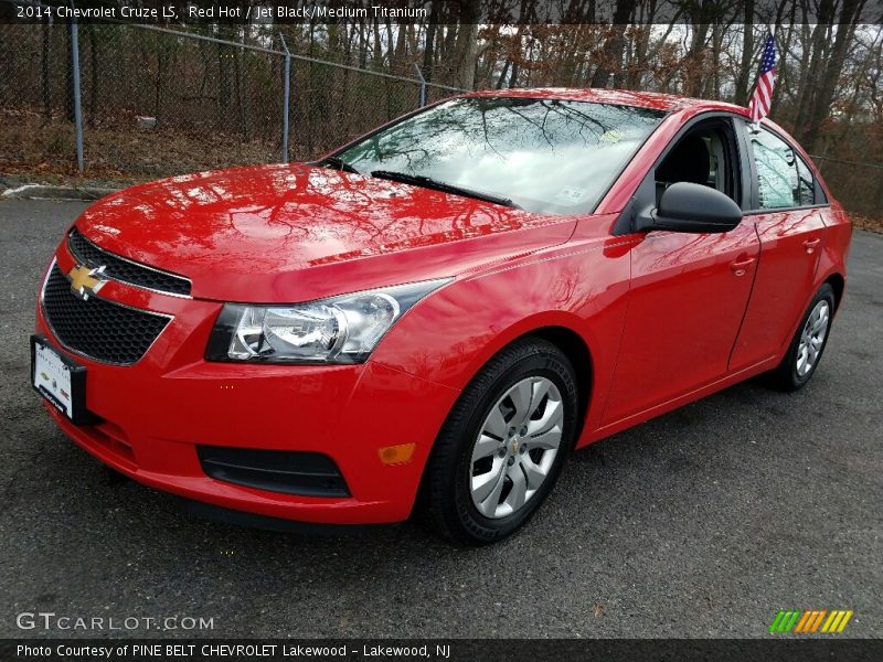 Red Hot / Jet Black/Medium Titanium 2014 Chevrolet Cruze LS