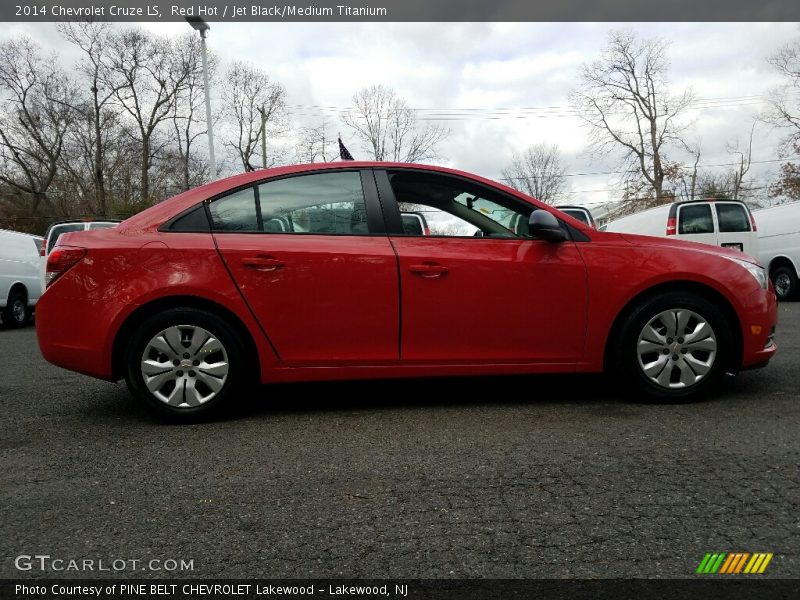 Red Hot / Jet Black/Medium Titanium 2014 Chevrolet Cruze LS