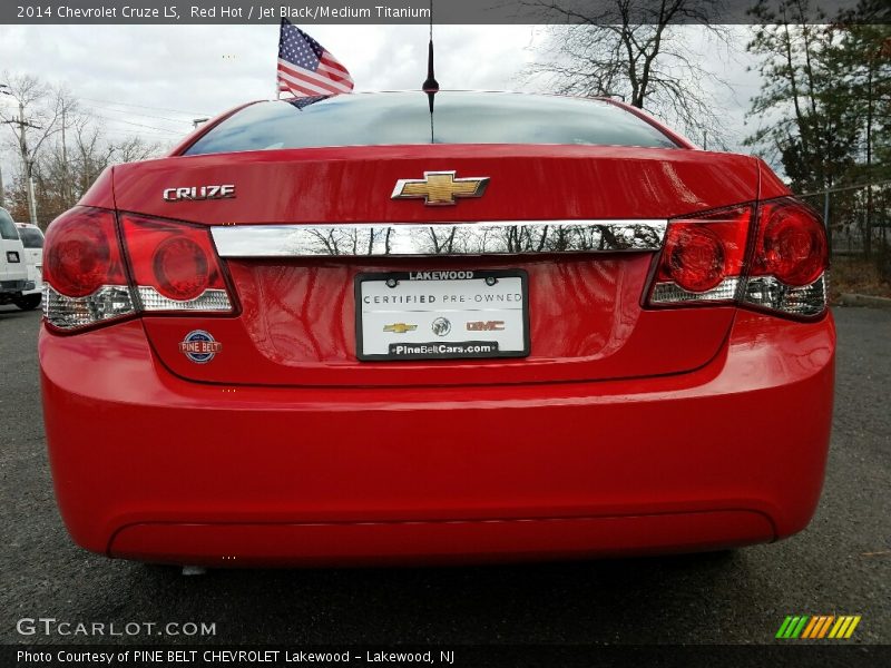 Red Hot / Jet Black/Medium Titanium 2014 Chevrolet Cruze LS