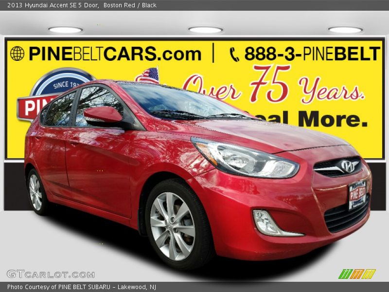 Boston Red / Black 2013 Hyundai Accent SE 5 Door