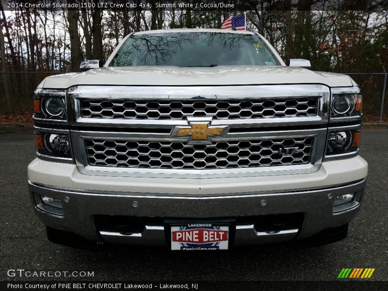 Summit White / Cocoa/Dune 2014 Chevrolet Silverado 1500 LTZ Crew Cab 4x4