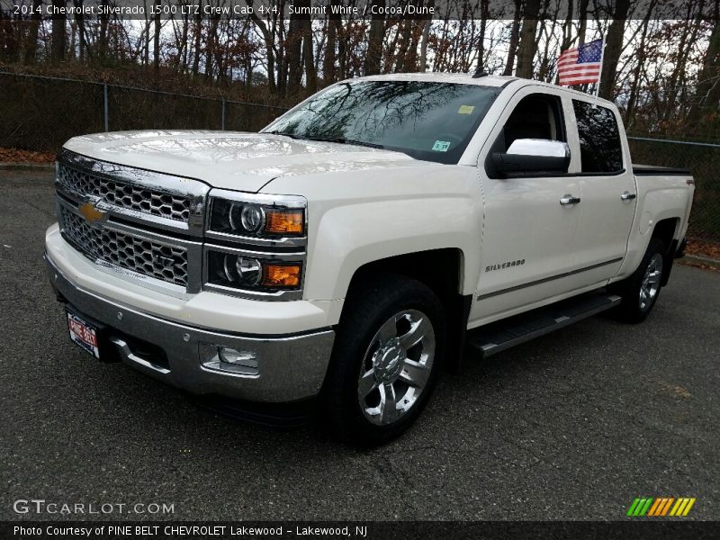 Summit White / Cocoa/Dune 2014 Chevrolet Silverado 1500 LTZ Crew Cab 4x4