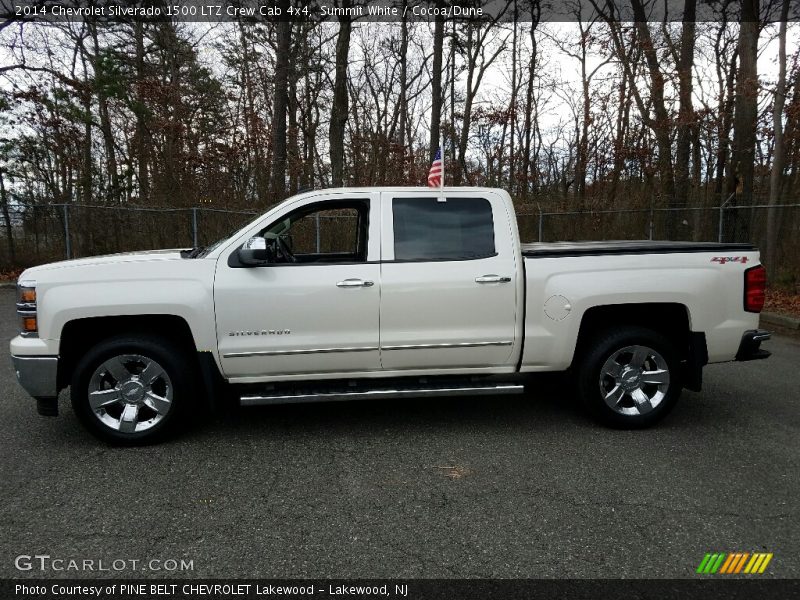 Summit White / Cocoa/Dune 2014 Chevrolet Silverado 1500 LTZ Crew Cab 4x4