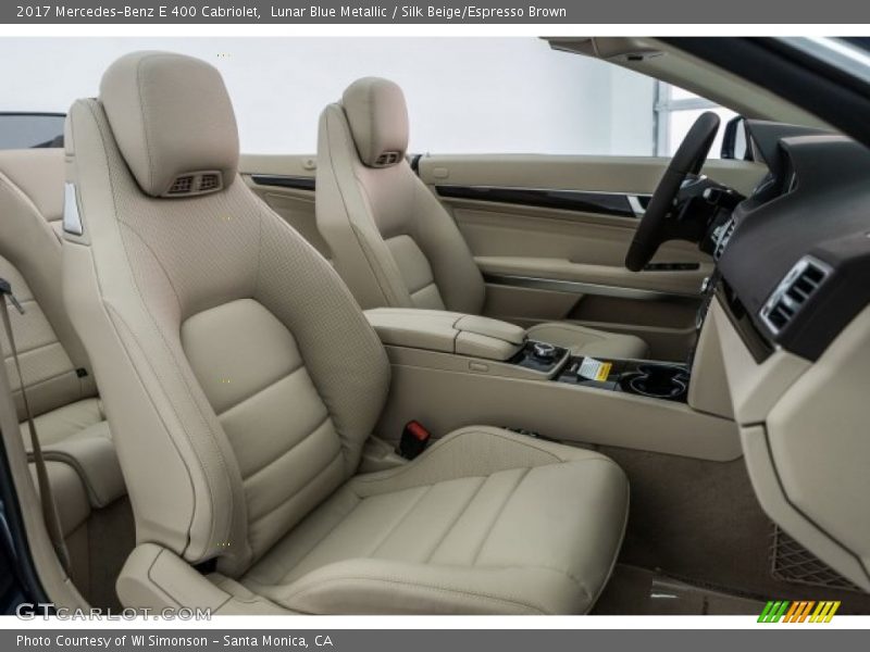 Lunar Blue Metallic / Silk Beige/Espresso Brown 2017 Mercedes-Benz E 400 Cabriolet
