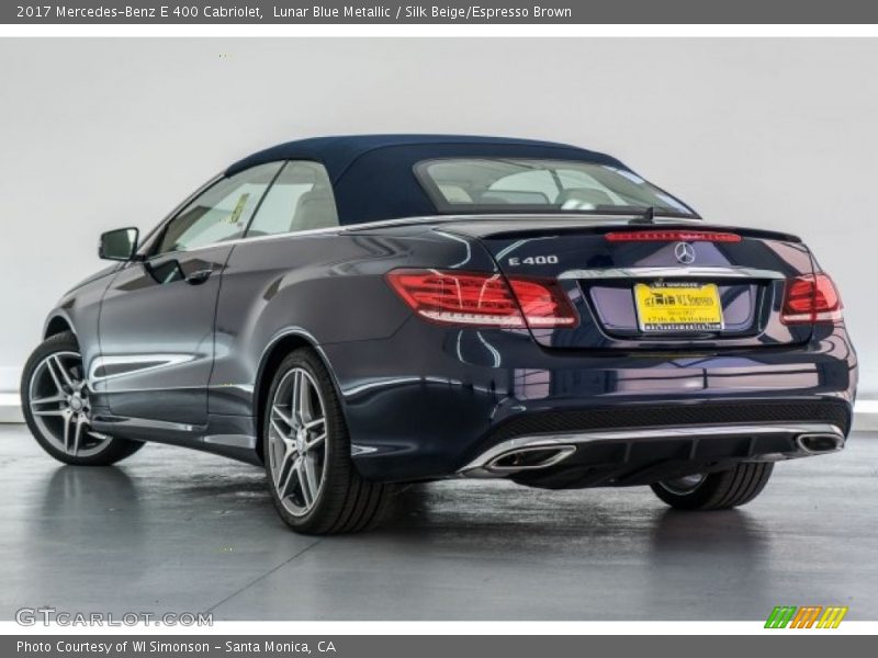 Lunar Blue Metallic / Silk Beige/Espresso Brown 2017 Mercedes-Benz E 400 Cabriolet