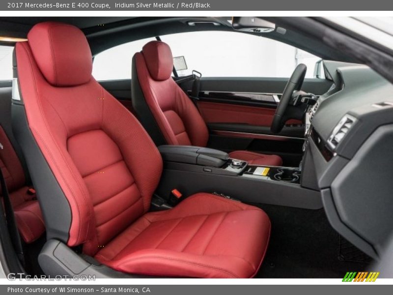 Iridium Silver Metallic / Red/Black 2017 Mercedes-Benz E 400 Coupe