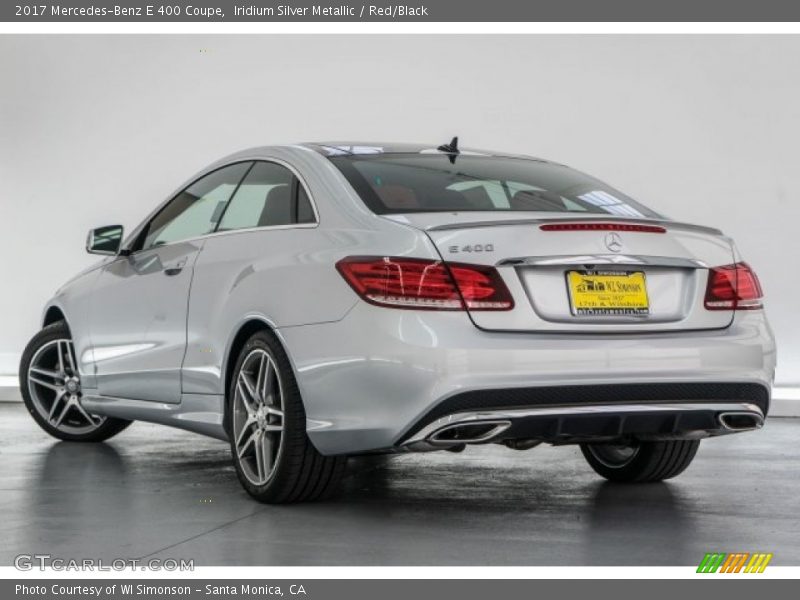 Iridium Silver Metallic / Red/Black 2017 Mercedes-Benz E 400 Coupe