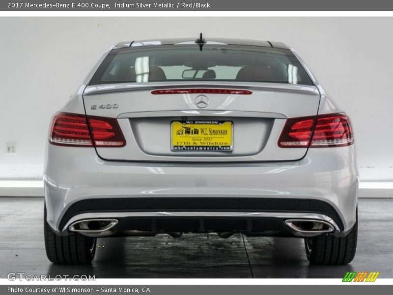 Iridium Silver Metallic / Red/Black 2017 Mercedes-Benz E 400 Coupe