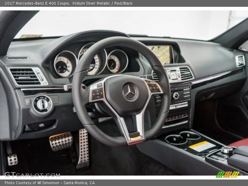 Iridium Silver Metallic / Red/Black 2017 Mercedes-Benz E 400 Coupe
