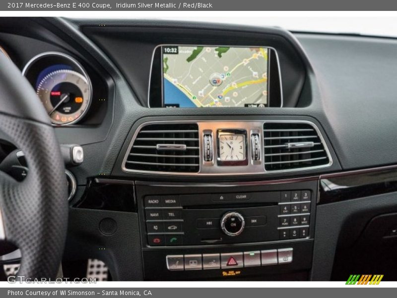 Iridium Silver Metallic / Red/Black 2017 Mercedes-Benz E 400 Coupe
