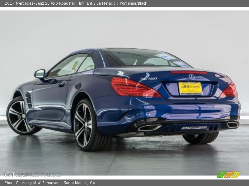 Brilliant Blue Metallic / Porcelain/Black 2017 Mercedes-Benz SL 450 Roadster