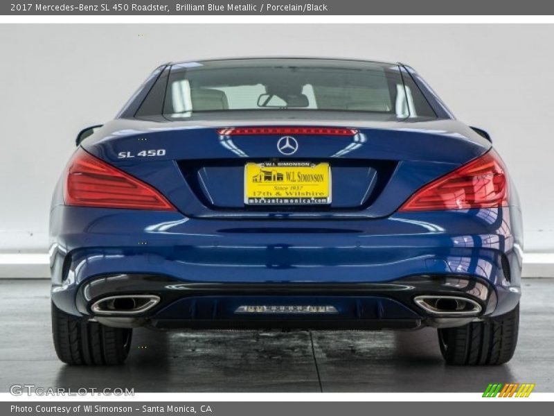 Brilliant Blue Metallic / Porcelain/Black 2017 Mercedes-Benz SL 450 Roadster