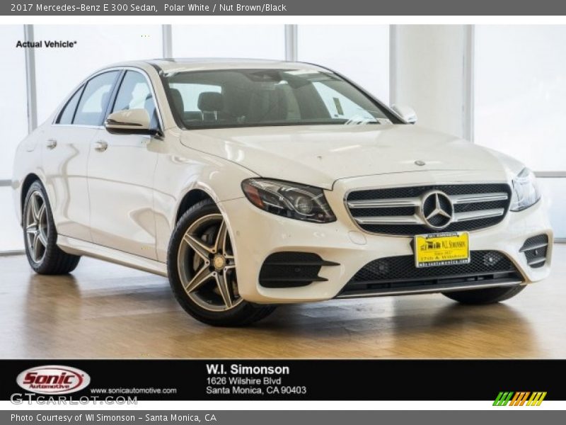 Polar White / Nut Brown/Black 2017 Mercedes-Benz E 300 Sedan