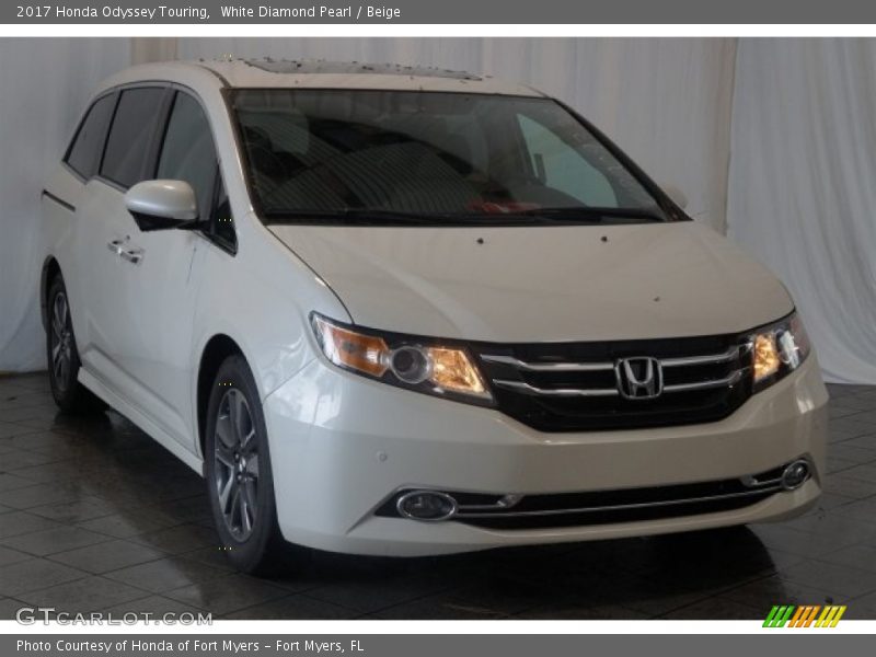 White Diamond Pearl / Beige 2017 Honda Odyssey Touring