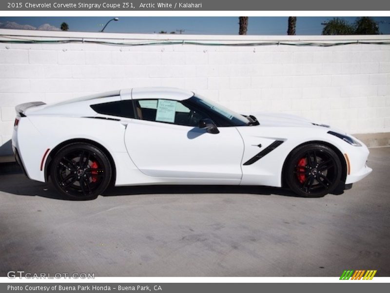 Arctic White / Kalahari 2015 Chevrolet Corvette Stingray Coupe Z51