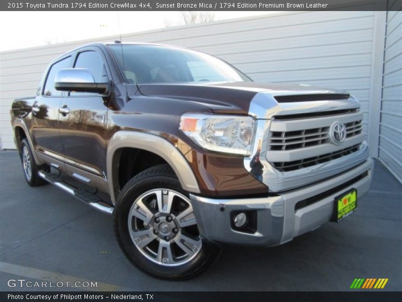 Sunset Bronze Mica / 1794 Edition Premium Brown Leather 2015 Toyota Tundra 1794 Edition CrewMax 4x4