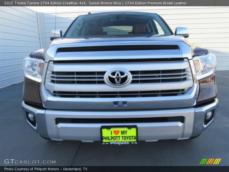 Sunset Bronze Mica / 1794 Edition Premium Brown Leather 2015 Toyota Tundra 1794 Edition CrewMax 4x4