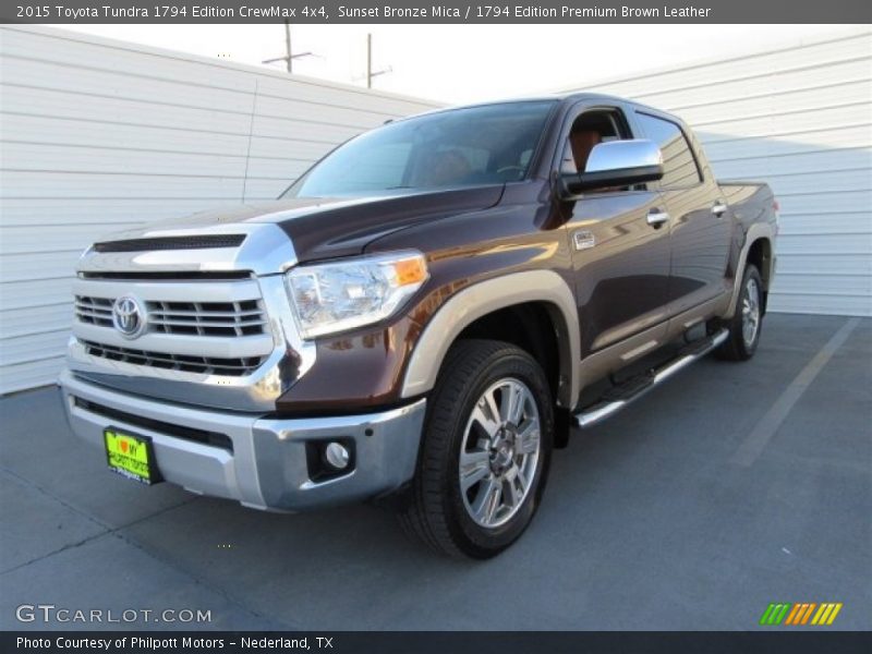 Sunset Bronze Mica / 1794 Edition Premium Brown Leather 2015 Toyota Tundra 1794 Edition CrewMax 4x4