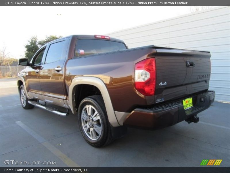 Sunset Bronze Mica / 1794 Edition Premium Brown Leather 2015 Toyota Tundra 1794 Edition CrewMax 4x4