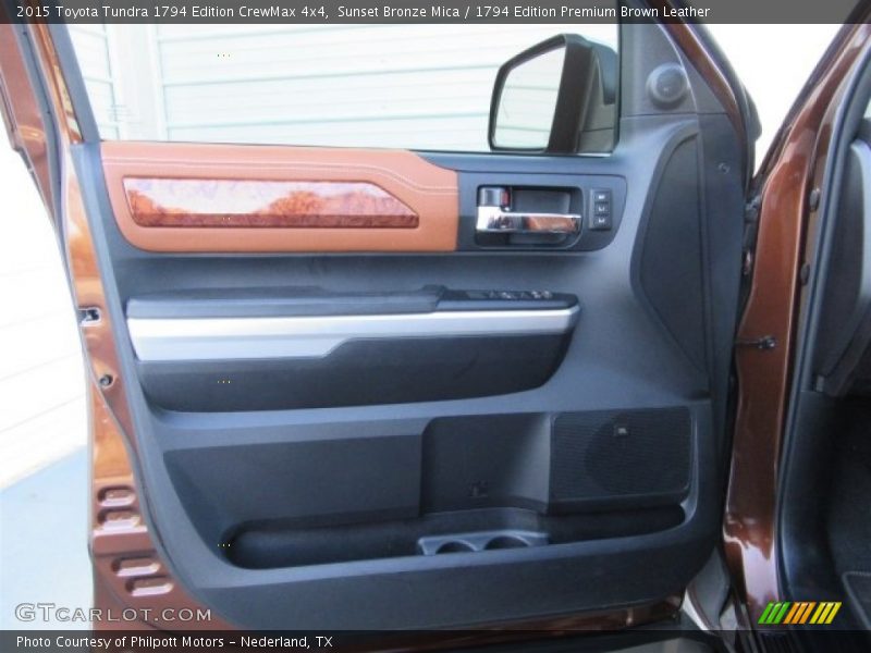 Sunset Bronze Mica / 1794 Edition Premium Brown Leather 2015 Toyota Tundra 1794 Edition CrewMax 4x4