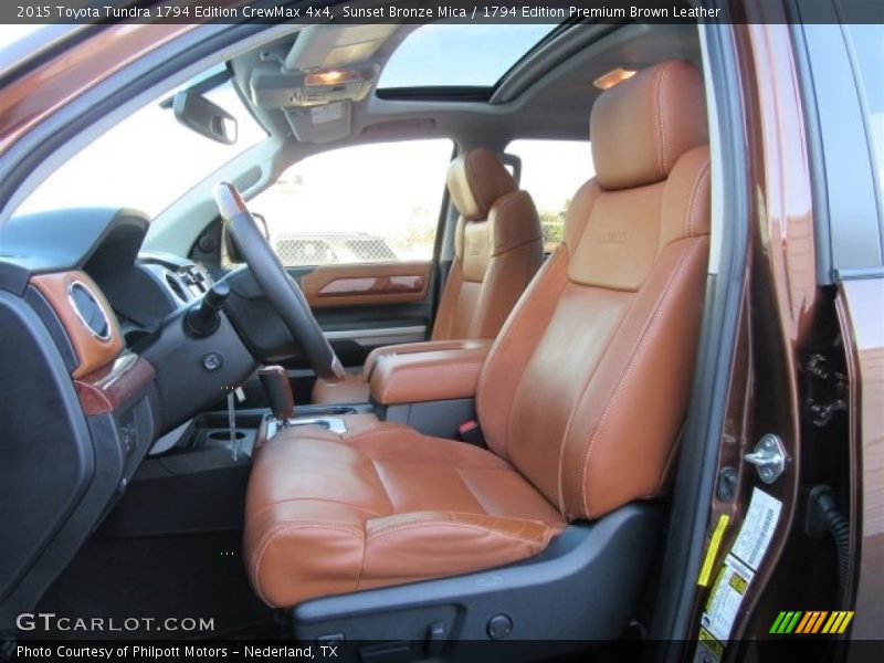 Sunset Bronze Mica / 1794 Edition Premium Brown Leather 2015 Toyota Tundra 1794 Edition CrewMax 4x4