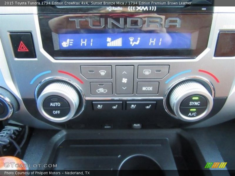Sunset Bronze Mica / 1794 Edition Premium Brown Leather 2015 Toyota Tundra 1794 Edition CrewMax 4x4
