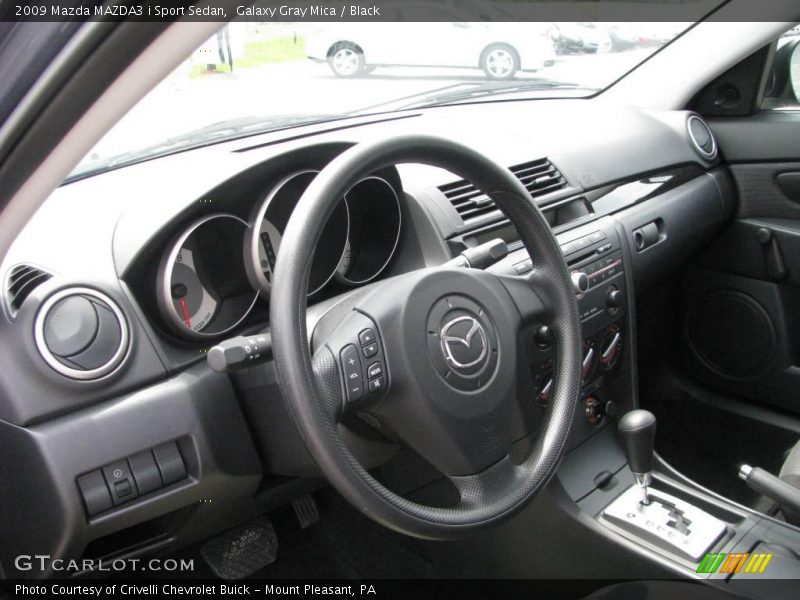 Galaxy Gray Mica / Black 2009 Mazda MAZDA3 i Sport Sedan