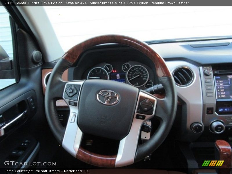 Sunset Bronze Mica / 1794 Edition Premium Brown Leather 2015 Toyota Tundra 1794 Edition CrewMax 4x4