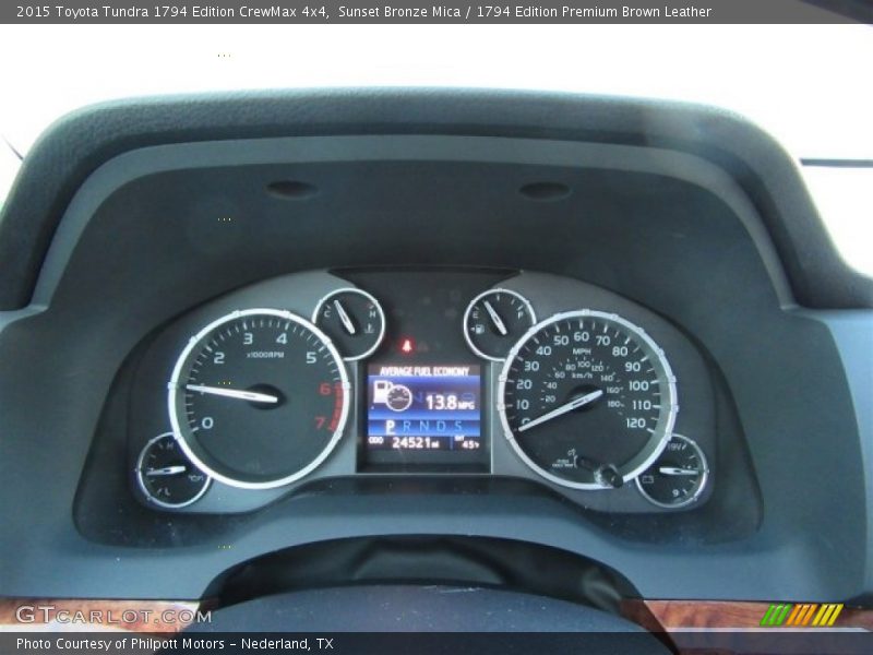 Sunset Bronze Mica / 1794 Edition Premium Brown Leather 2015 Toyota Tundra 1794 Edition CrewMax 4x4