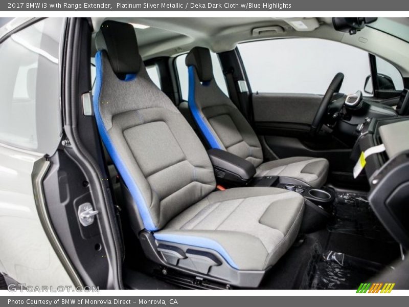  2017 i3 with Range Extender Deka Dark Cloth w/Blue Highlights Interior