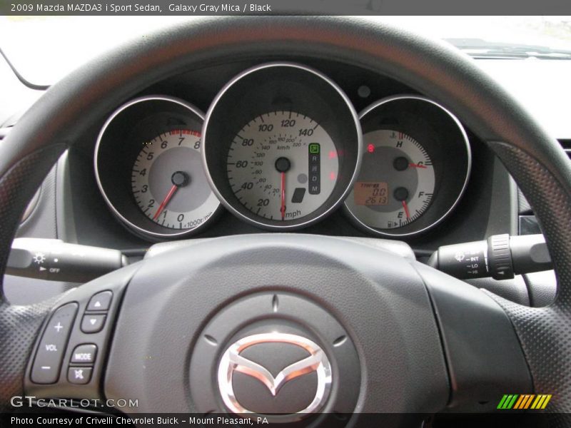 Galaxy Gray Mica / Black 2009 Mazda MAZDA3 i Sport Sedan