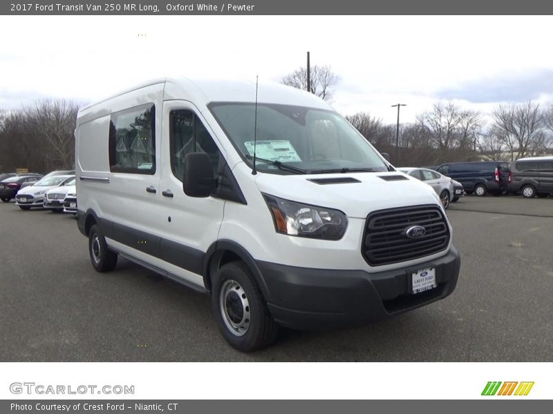 Oxford White / Pewter 2017 Ford Transit Van 250 MR Long