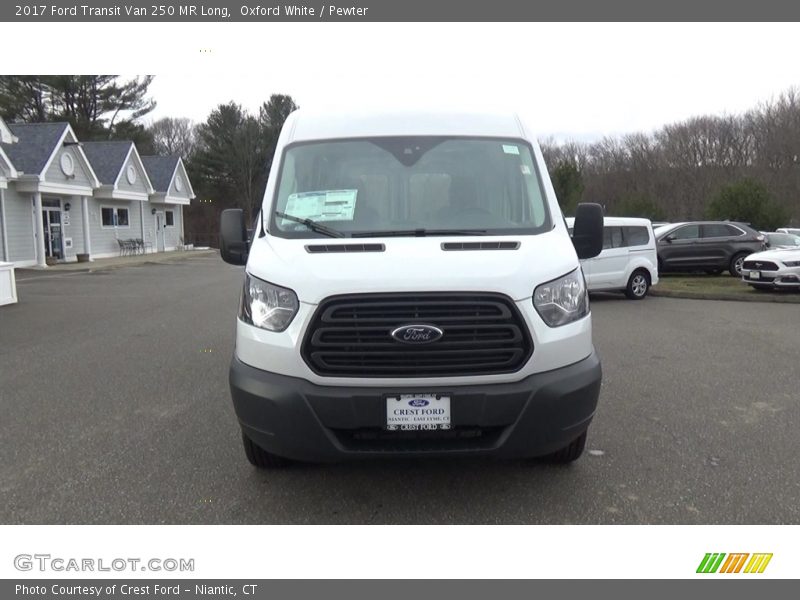 Oxford White / Pewter 2017 Ford Transit Van 250 MR Long