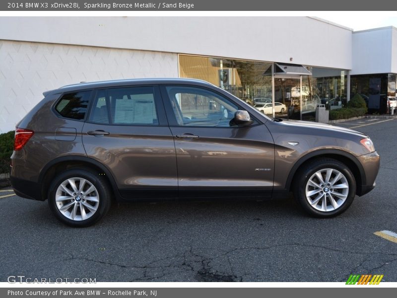 Sparkling Bronze Metallic / Sand Beige 2014 BMW X3 xDrive28i
