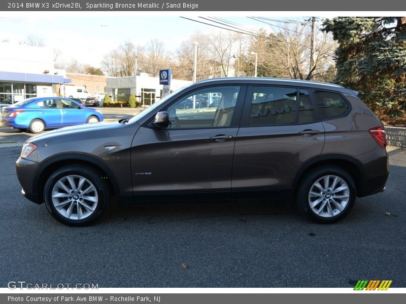 Sparkling Bronze Metallic / Sand Beige 2014 BMW X3 xDrive28i